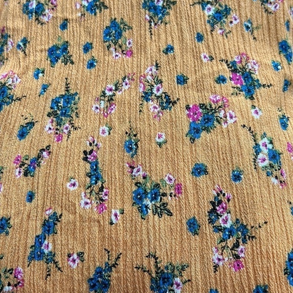 Altar’d State maxi baby doll dress strapless size sm autumn gold ditsy print - Picture 13 of 14